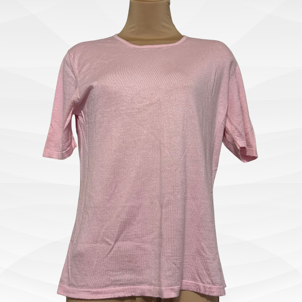 Debra C Beverly Hills Cashmere Blend Sweater Top Pink Size L